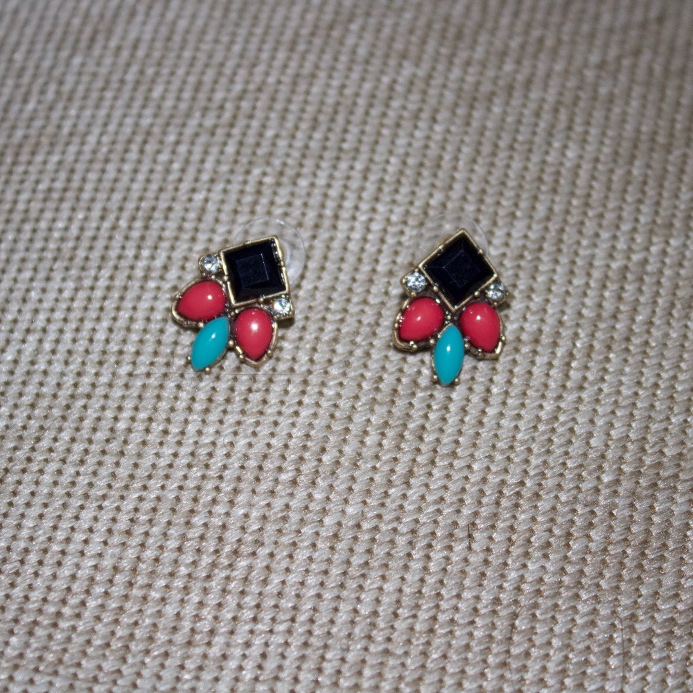 Turquoise and pink  earrings